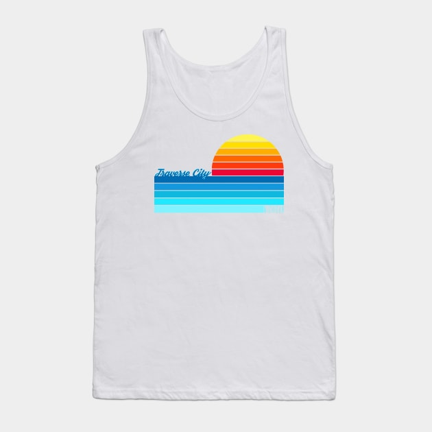 Traverse City Sunset Tank Top by Megan Noble